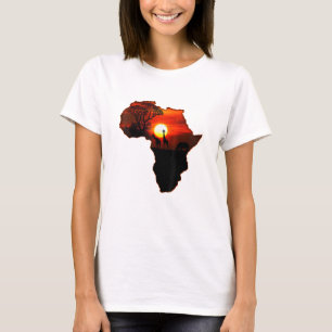 Africa T Shirt Map Of Africa Tee South African Sun