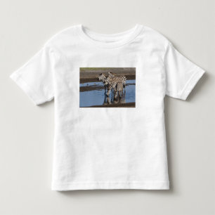 Africa. Tanzania. Zebras drinking at Ndutu Toddler T-Shirt