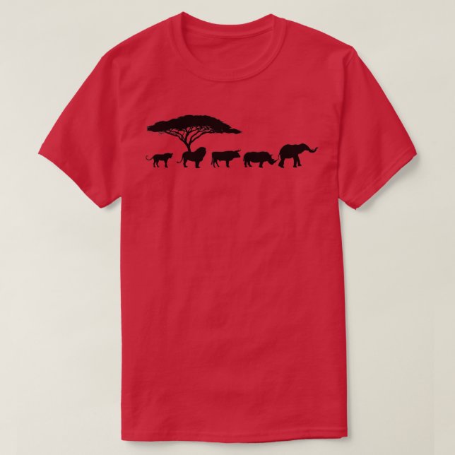 Africa The Big Five Animals Design Kids Toddler BI T-Shirt (Design Front)
