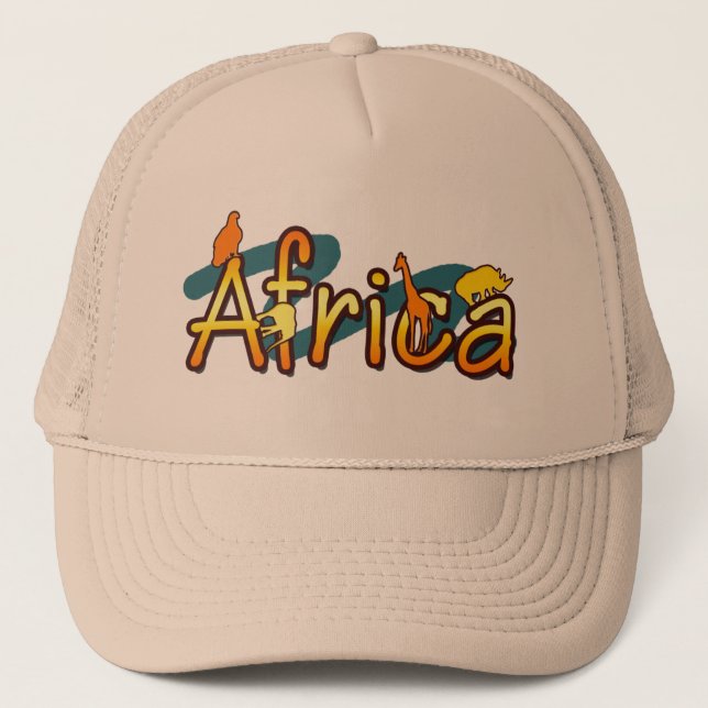 Africa trendy cool and fun design safari hats (Front)