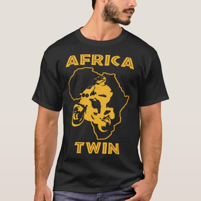 AFRICA TWIN Motorcycle touring trail riding T-Shirt (Front)