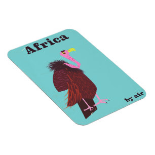 Africa Vulture vintage air travel poster Magnet