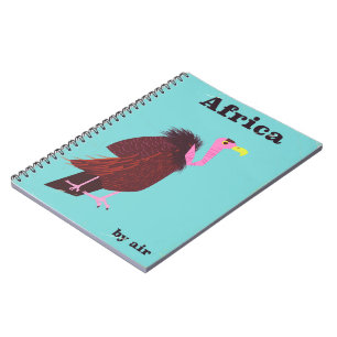 Africa Vulture vintage air travel poster Spiral Notebook