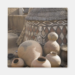 Africa, West Africa, Ghana, Sirigu. Handcrafted Magnet