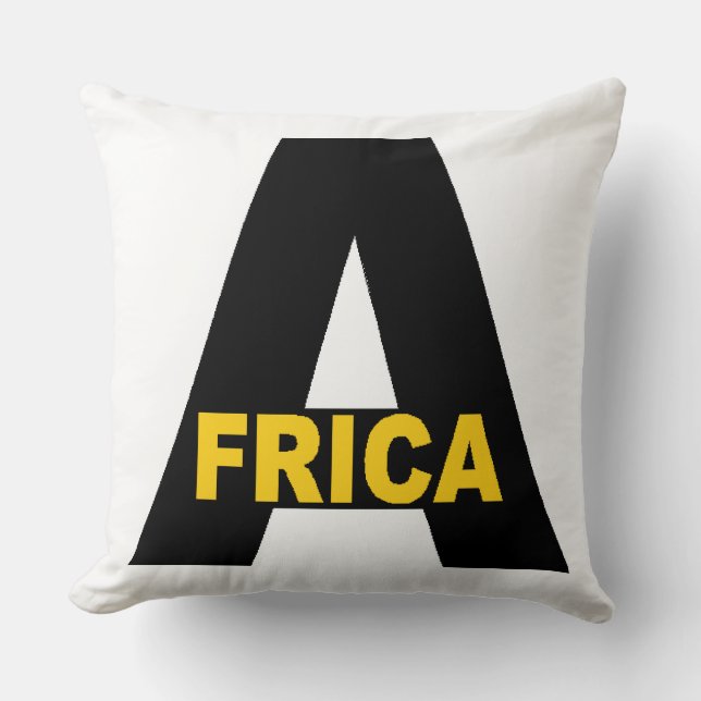 AFRICA white decorative cushion (Front)