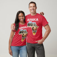 Africa Wildlife Map Trio T-Shirt