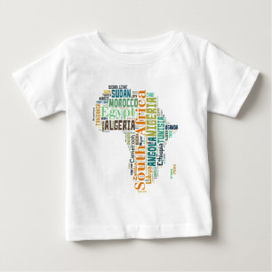 Africa Word Art Baby T-Shirt