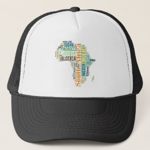 Africa Word Art Trucker Hat