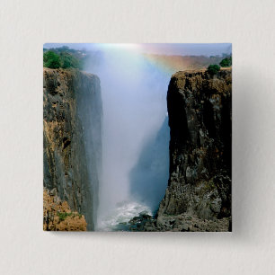 Africa, Zambia, Victoria Falls National Park. 15 Cm Square Badge