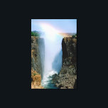 Africa, Zambia, Victoria Falls National Park. Canvas Print<br><div class="desc">COPYRIGHT Cindy Miller Hopkins / DanitaDelimont.com | AF51 CMI0012.jpg | Africa,  Zambia,  Victoria Falls National Park. Victoria Falls with rainbow in the spray of the falls. One of the seven natural wonders of the world.</div>