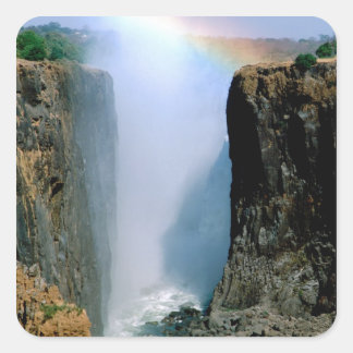 Africa, Zambia, Victoria Falls National Park. Square Sticker