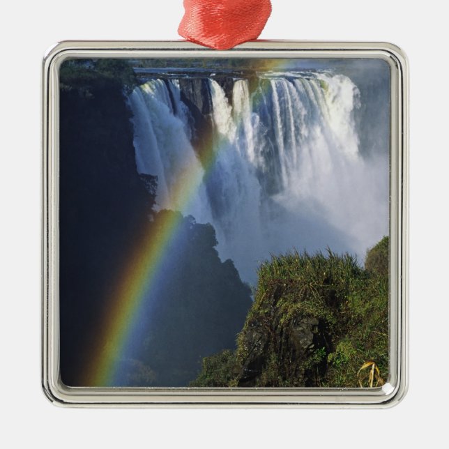 Africa, Zimbabwe, Victoria Falls Metal Tree Decoration (Front)