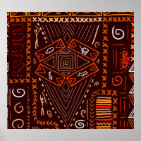 African Aboriginal Art Seamless Pattern