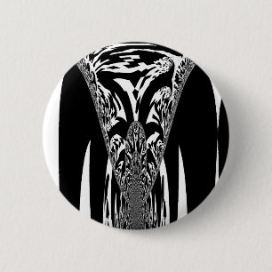African Abstract Art Print 6 Cm Round Badge