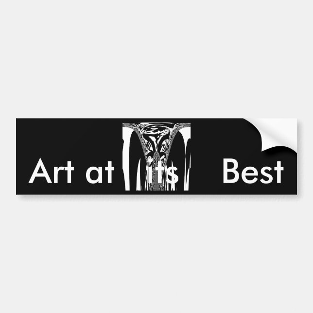 African Abstract Art Print Bumper Sticker (Front)