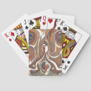 African Abstract Art Print Playing Cards