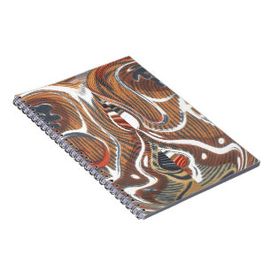 African Abstract Art Print Spiral Notebook