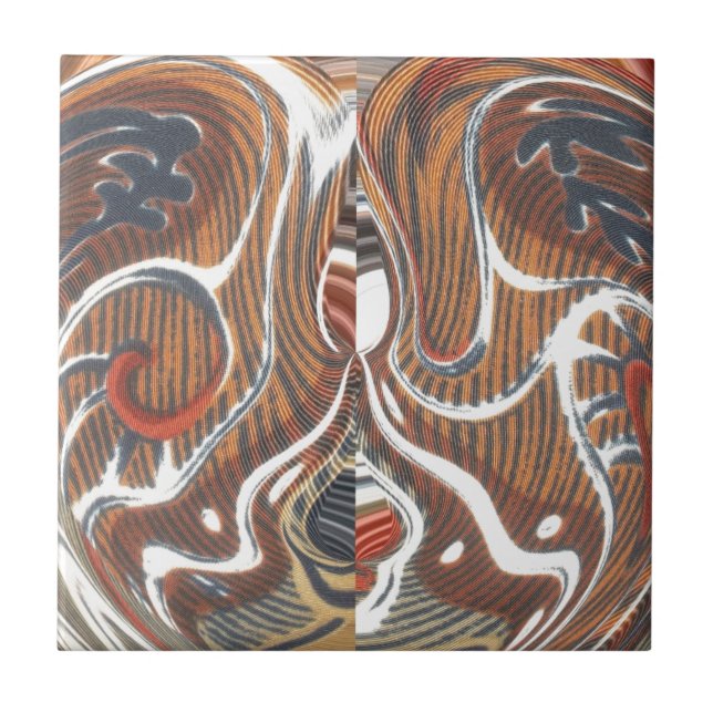 African Abstract Art Print Tile (Front)