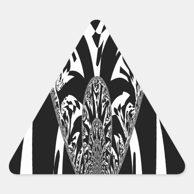 African Abstract Art Print Triangle Sticker (Front)