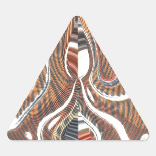African Abstract Art Print Triangle Sticker
