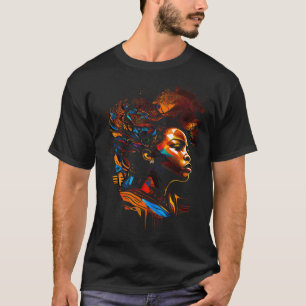 African Abstract Colorful Melanin Black Excellence T-Shirt