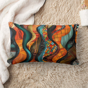 African Abstract Design Lumbar Cushion