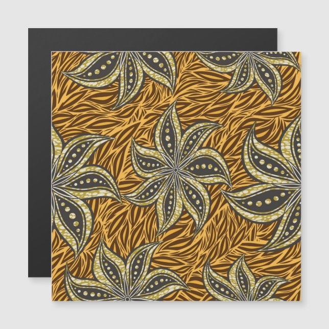 African Abstract Floral Batik Style (Front/Back)