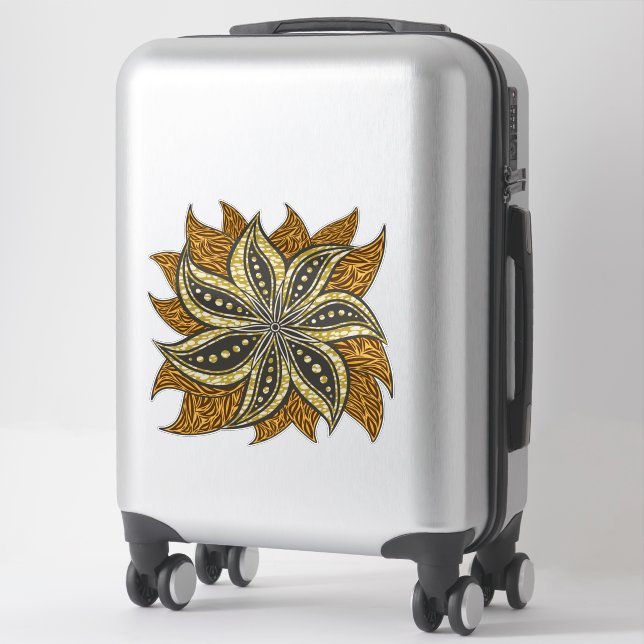 African Abstract Floral Batik Style (Suitcase)
