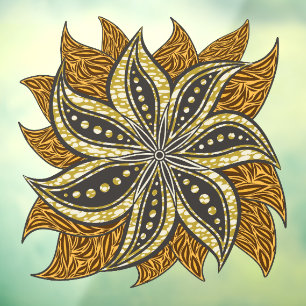 African Abstract Floral Batik Style