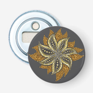 African Abstract Floral Batik Style Bottle Opener