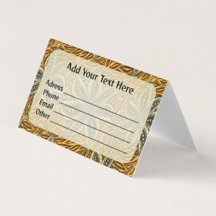 African Abstract Floral Batik Style Business Card