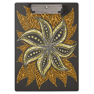 African Abstract Floral Batik Style Clipboard