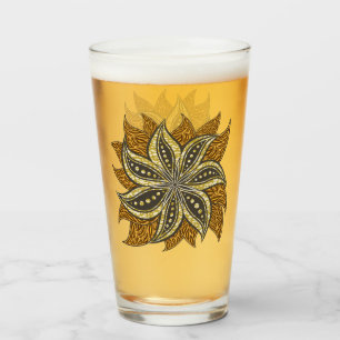 African Abstract Floral Batik Style Glass