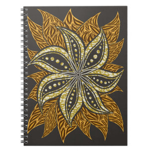 African Abstract Floral Batik Style Notebook
