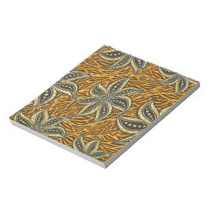 African Abstract Floral Batik Style Notepad