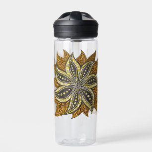 African Abstract Floral Batik Style Water Bottle