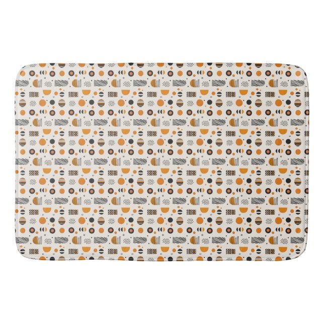 African Abstract Geometry Bath Mat (Front)