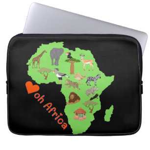 African abstract laptop sleeve