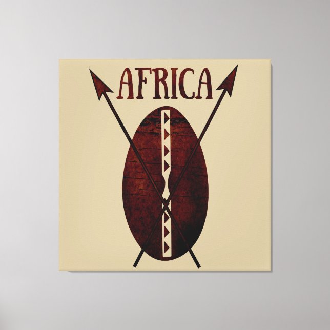 african abstract modern portrait afro art canvas print (Front)