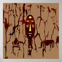 african abstract modern portrait afro art