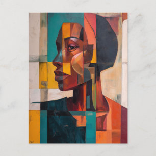 African Abstract  Postcard