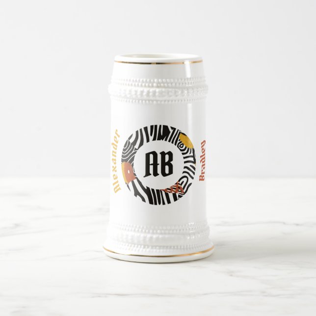 African Abstract Safari Stein (Center)