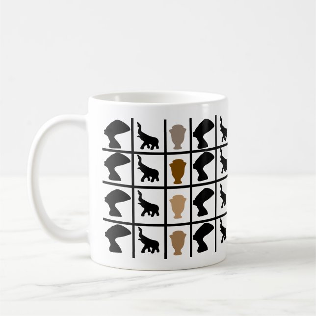 African abstract tribal art coffee mug (Left)