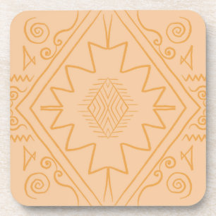 african , afracan pattern ,brown ,elegant ,nature coaster