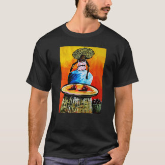 African African Woman Preparing Food Colorful Artw T-Shirt