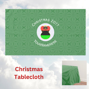 African America Flag Christmas Angel Personalised Tablecloth