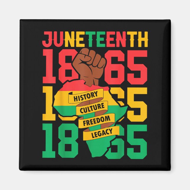 African american 1865 juneteenth black history magnet (Front)