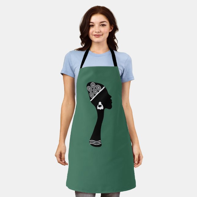 African American abstract woman profile Apron (Worn)