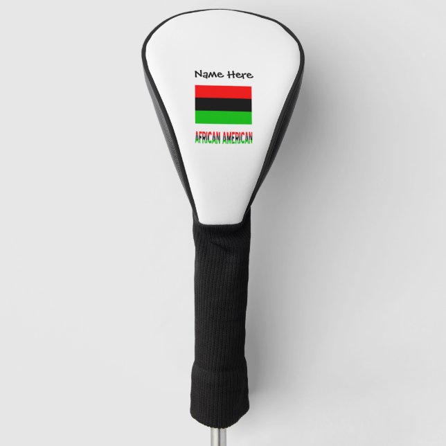 African American African Diaspora Flag Personalise Golf Head Cover (Front)