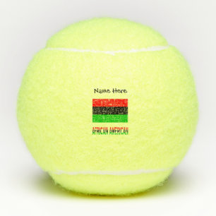 African American African Diaspora Flag Personalise Tennis Balls